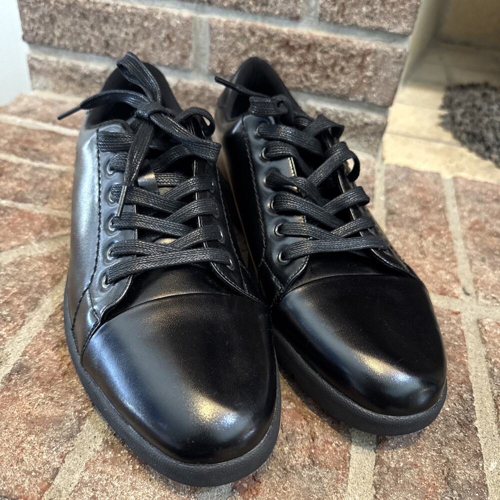 Stacey Adams Men's Howell 21530 Black W/White Sole Casual Sneaker Size‎ 10M